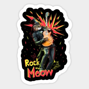 Rock and Meow Sticker